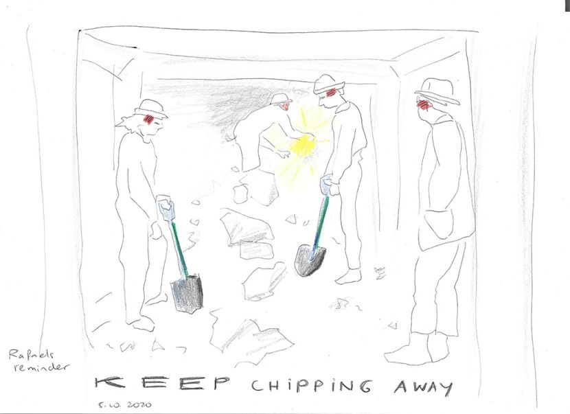 Keep chipping away