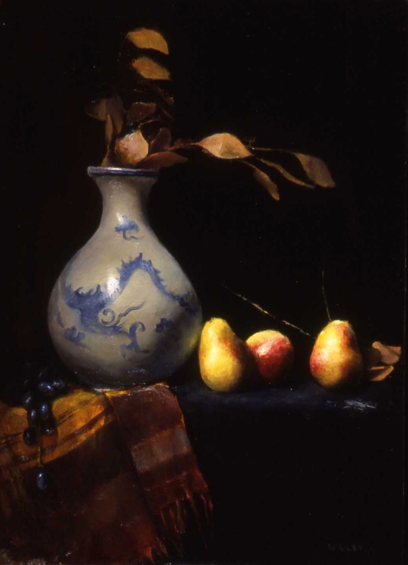 Three Pears, Oil on Linen 30 x 22 inch